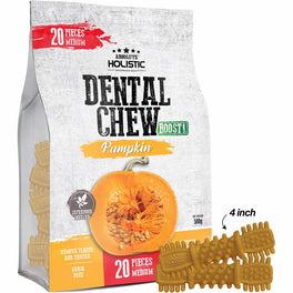 34% OFF: Absolute Holistic Boost Pumpkin Medium Grain-Free Dental Dog Chews 20pc - Kohepets