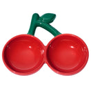 VETRESKA Cherry Ceramic Dual Bowl For Cats & Dogs